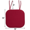 thumbnail image 3 of Cojín para silla Sweet Home Collection, espuma viscoelástica, paquete de 12 unidades, color rojo, 3 of 4
