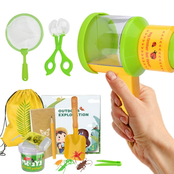 Catching Toy Set Educational Kids Insect Catching Toy Set Bugs Catching Set  With Butterfly Net Keeper Magnifying Glass