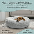 thumbnail image 2 of Best Friends by Sheri Original Calming Donut Dog and Cat Bed, Lux Faux Fur, Gray, Small (23x23") - Helps Provide Anxiety Relief for Pets, 2 of 8