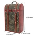 thumbnail image 3 of Retro Wood Wine Bottle Box Rustic Wine Gift Box Wine Gift Wrapping Wooden Wine Box, 3 of 6