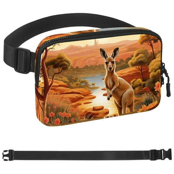 Kangaroo Waist Pack for Running Fanny Pack for Women and Men Crossbody Belt Bag Bum Bag with Adjustable Strap for Sports