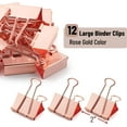 thumbnail image 2 of Mr. Pen- Large Binder Clips, 2 Inch, 12 Pack, Rose Gold, 2 inch Binder Clips Large, Large Binder Clips Jumbo, Office Clips, Paper Clamps, Paper Binder Clips for Paper, Binder Paper Clips, 2 of 8