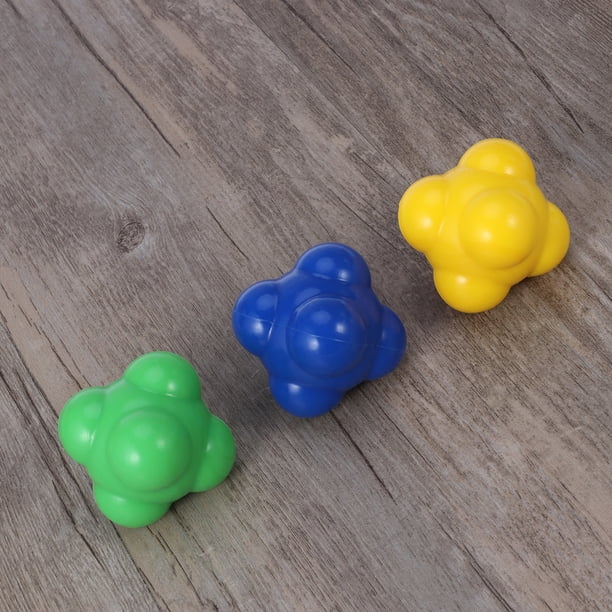 Jeu De 6 Balles De Réaction Hexagonales – Silicone Souple, Rebonds Imprévisibles – Agilité, Coordination Mains-Œil, Réflexes – Entraînement Maison/Sport
