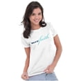 thumbnail image 3 of Religious Christian Walk By Faith Womens Slim Fit Graphic Tee Brisco Brands S, 3 of 5