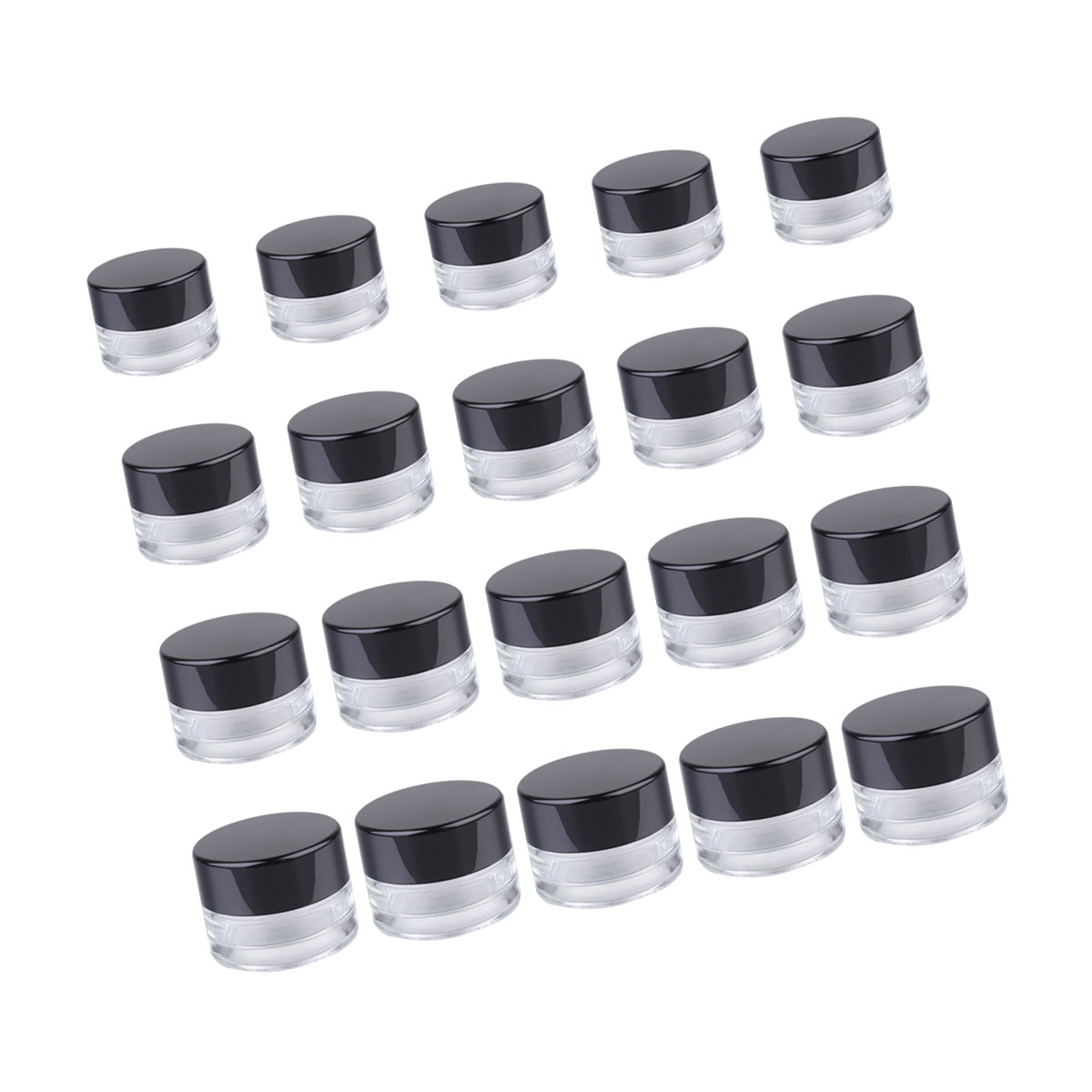 ROMANSENTIAL Small Sample Jars Glass Transparent 20Pcs