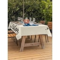 thumbnail image 2 of Outdoor Tablecloth with Umbrella Hole and Zipper, Blue Black Buffalo Checkered Rectangle Table Cloth 60x120 Inch Waterproof Tablecloth, Bones Cute Dogs Pets Picnic Table Cover for Patio Camping, 2 of 7