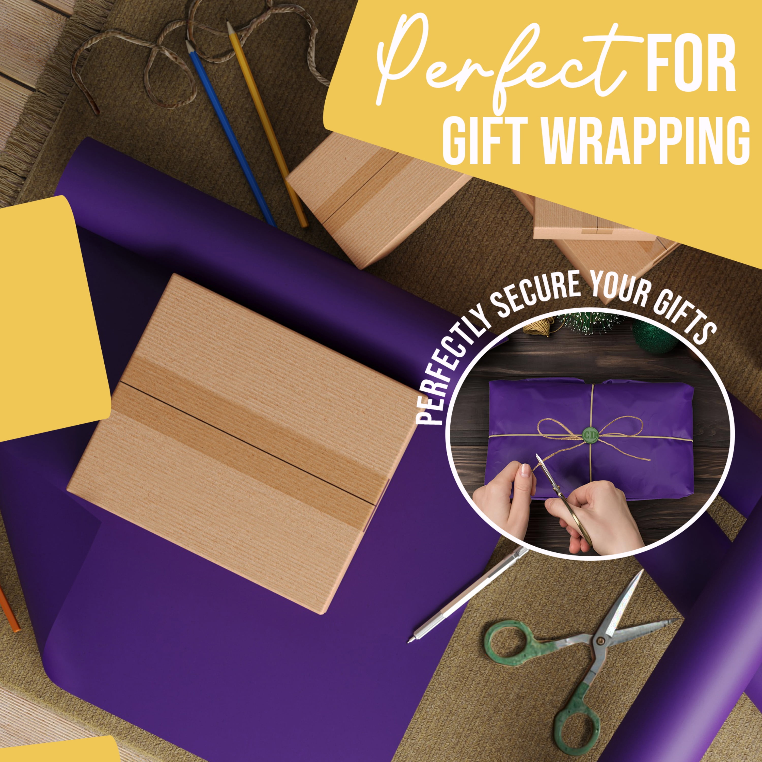 Crown Display 17.75" x 110 Ft Purple Kraft Paper Roll
