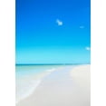 thumbnail image 2 of Haddad, Sheila 14x18 White Modern Wood Framed Museum Art Print Titled - Clearwater Beach-white sands and a boat in the distance on the green water of the Gulf of Mexico, 2 of 4