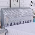 thumbnail image 2 of Textile Stretchable Headboard Covers Dustproof Thickened Full Coverage Bed Head Covers(Coffee 1.8M), 2 of 2