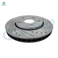 thumbnail image 3 of Set of 4 Front 302mm-Rear 305mm Drilled Slotted Brake Disc Rotors For 2008-2016 Chrysler Town & Country, 3 of 8