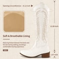 thumbnail image 3 of Ecetana Women's Cowboy Boots Embroidered Western Cowgirl Boots Chunky Heels, 3 of 6