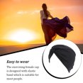thumbnail image 4 of Sonducket Gorros de ejercicio de Color sólido para mujer con banda elástica regalos transpirables sombreros sombreros de natación accesorio fiesta en Sombreros Negro Sonducket AP010881-03, 4 of 6