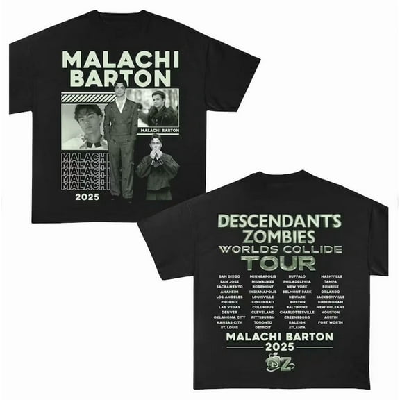 Malachi Barton T-shirt, Descendants Zombies Worlds Collide Tour.