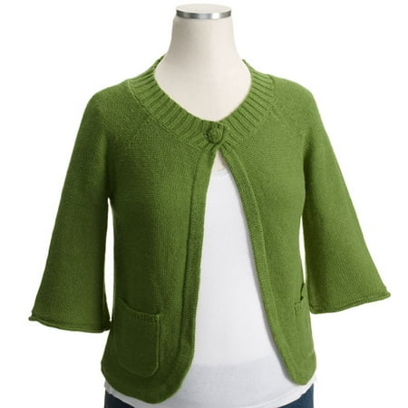 Maternity One-Button Swing Cardigan