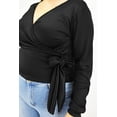thumbnail image 4 of Blusa escote cruzado Roman Fashion Tallas Extras 11758 Negro 42, 4 of 7