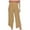 Khaki, variant on QUYUON Business Casual Pants for Women Fashion Retro Mid Waist Cotton Linen Plain Ribbon Pocket Loose Bloomers Jogger Pants for Women Full Pant Leg Length Track Pants Pant Style N-737 Khaki XXL