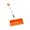 Orange, variant on Removable Portable Snow Shovel | Wide Plastic Snow Pusher & Spade for Driveway & Walkway | Thickened Durable Blade with Aluminum Handle for Easy Outdoor Snow Removal