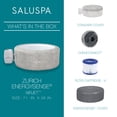 thumbnail image 2 of Bestway SaluSpa Zurich AirJet Inflatable Hot Tub with 120 Soothing Jets, Gray, 2 of 12