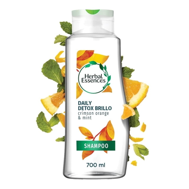 Shampoo Herbal Essences Daily detox brillo crimson orange & mint 700 ml