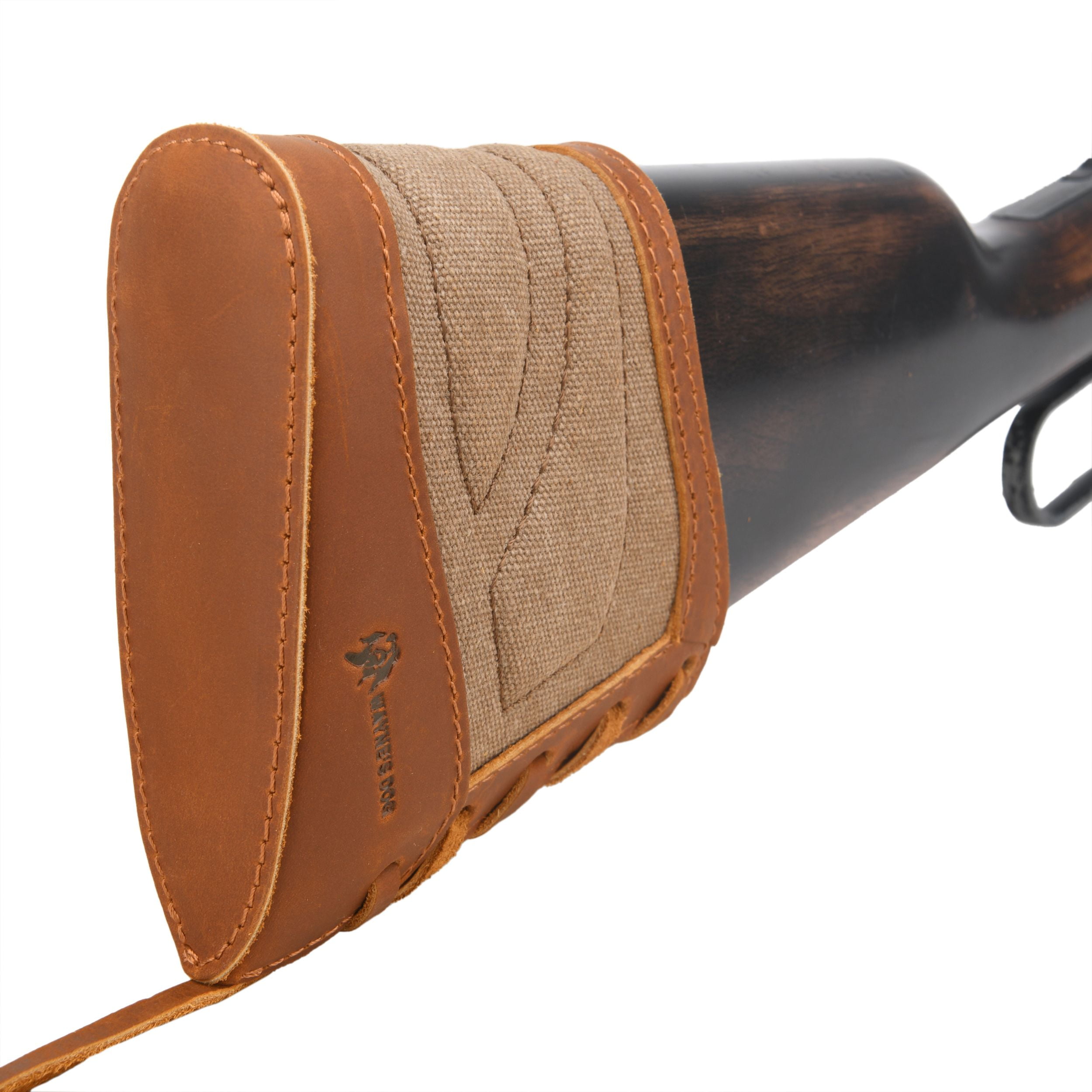 WAYNE'S DOG Slip on Recoil Pads for Rifles Shotguns, Adjustable Leather & Canvas Gun Buttstock Extension Pad