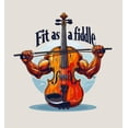 thumbnail image 5 of Fit As A Fiddle Violin Humor Adult Black Long Sleeve Hoodie-Small, 5 of 6
