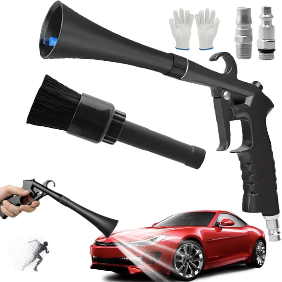 ZEPARO Tornado Dry Cleaning Gun, Shaker Tornado Dry Cleaning Gun, Car Detail Air Blower Gun, High-Pressure Car Detailing Dry Washing Gun, Car Detailing Supplies Car Cleaning Gun