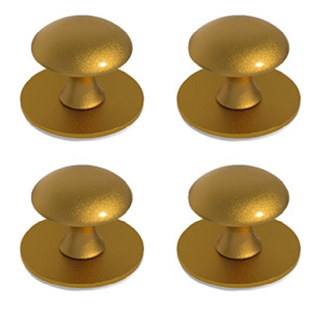 4 Pcs Drawer Knobs Aluminum Self-Adhesive Knobs Convenient Handle Replacement Knobs Sliding Doors Home Improvement Gold