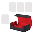 thumbnail image 4 of Caja para mazo de cartas, cierre magnético coleccionable, duradera, con pantalla de 4 divisores de tarjetas Negro Rojo con, 4 of 8
