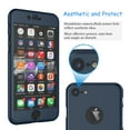 thumbnail image 3 of iPhone 8 Case, iPhone 7 Case, Hard Plastic Case 360 Full Body Shockproof Heavy Duty Protection With Tempered Glass Screen Protector Case For Apple iPhone 7 / iPhone 8 -Space Black, 3 of 4
