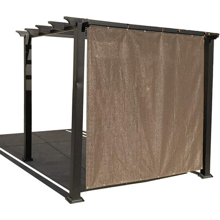 Patio Window Blinds And Shades Alion Home Mocha Brown Sun Shade Privacy Panel with Grommets on 2 Sides for Patio, Awning, Window, Pergola or Gazebo 6' x 4' ()