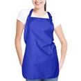 thumbnail image 4 of DALIX Apron Commercial Restaurant Home Bib Spun Poly Cotton Kitchen Aprons (3 Pockets) in Royal Blue, 4 of 6