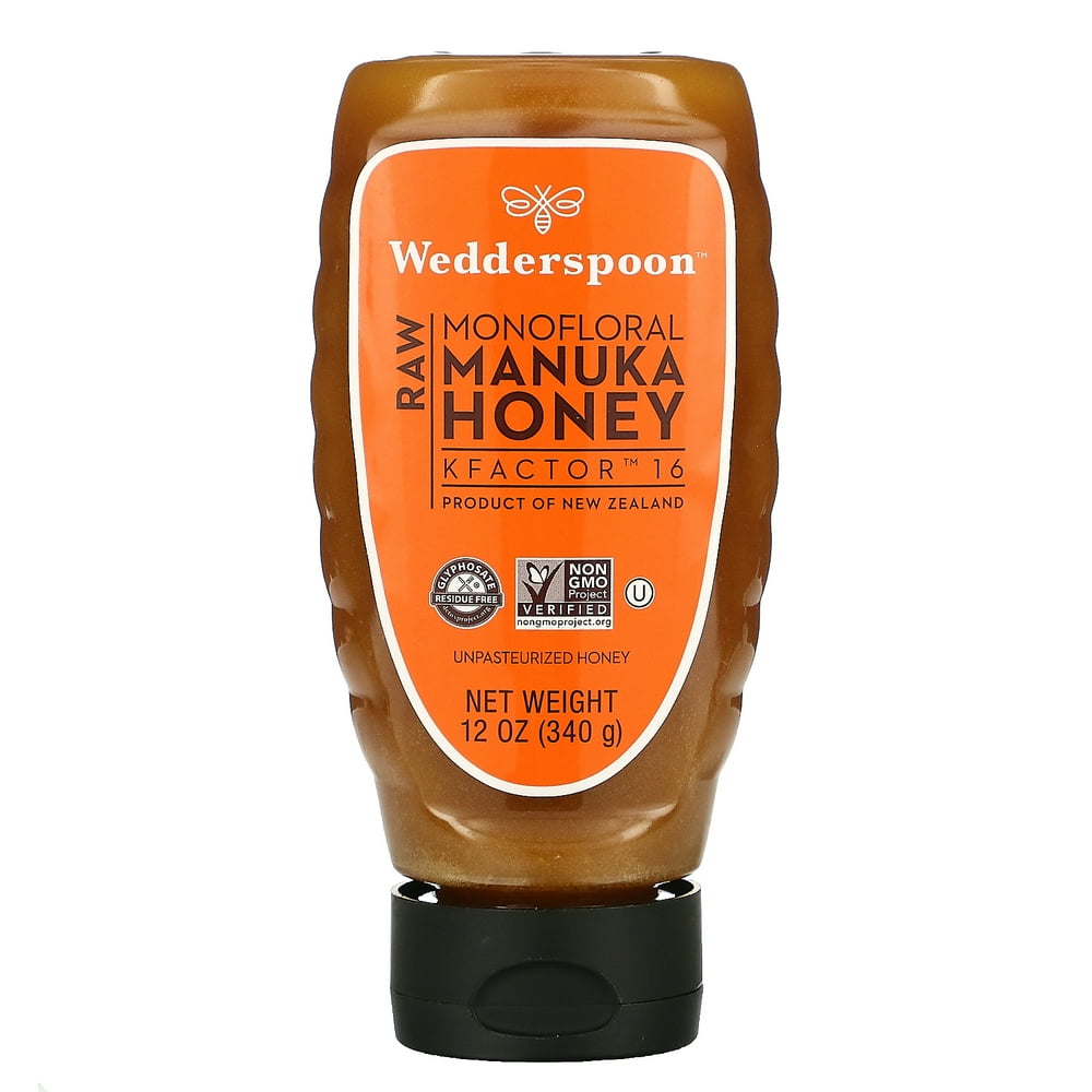 Wedderspoon Manuka Honey Raw Squeeze Bottle, 12 Oz