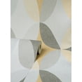thumbnail image 2 of Fine Decor Wallcoverings Kirby Mustard Oval Geo Wallpaper, 2 of 5