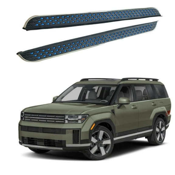 Free Duty for US Aluminum Running Boards Fixed Nerf Bars Side Steps with Brackets Compatible with Hyundai Santa Fe 2024-2025(HFX)