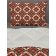 thumbnail image 3 of Mediterranean Comforter & Sham Bedding Set, Repetitive Pattern of Azulejo Inspired Floral Motifs, 3 pcs Duvet Set Microfiber Filling Quilt, 5 Sizes, Vermilion Indigo, by Ambesonne, 3 of 4