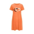 thumbnail image 1 of fheaev Chemises de Nuit pour Femmes Grande Taille Imprimé de la Saint-Valentin Chemise de Nuit Décontractée à Manches Courtes Robe de Sommeil Ample Confortable Pyjama Col Rond Chemises de Nuit Douce Tenue de Nuit, 1 of 2