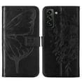 thumbnail image 2 of SaniMore Case for Samsung Galaxy S24 Plus, PU Leather Full-body Protective Cover with Luxury Embossed Butterfly [Wrist Strap & Card Slots & Flip Kickstand] Shockproof Stylish Wallet Cover, Black, 2 of 10