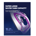 thumbnail image 3 of Steam Iron for Clothes, 1750W Iron with Rapid Heating, Non-Stick Ceramic Soleplate, Powerful Steam, Self-Cleaning, Auto-Off, Anti-Drip, 15.21oz Water Tank Ironing Clothes for Home, Purple, 3 of 6