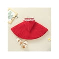 thumbnail image 3 of Liacowi Baby Girl Christmas Wool Blend Winter Hooded Red Poncho Jacket Coat Outerwear Cloak, 3 of 8