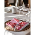 thumbnail image 6 of Red Gnomes Cloth Napkins Set of 4 Reusable Dinner Napkins, Valentine's Day Love Roses Leaves Ombre Pink Cocktail Napkin Washable Table Napkins for Wedding/Holiday Party/Baby Shower 20"x20", 6 of 7