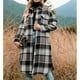 thumbnail image 1 of Camisa a cuadros de franela para mujer,Chaqueta larga de tartán con botones a cuadros de franela larga para mujer Camisas a cuadros de franela larga Eficiencia maximizada, 1 of 8