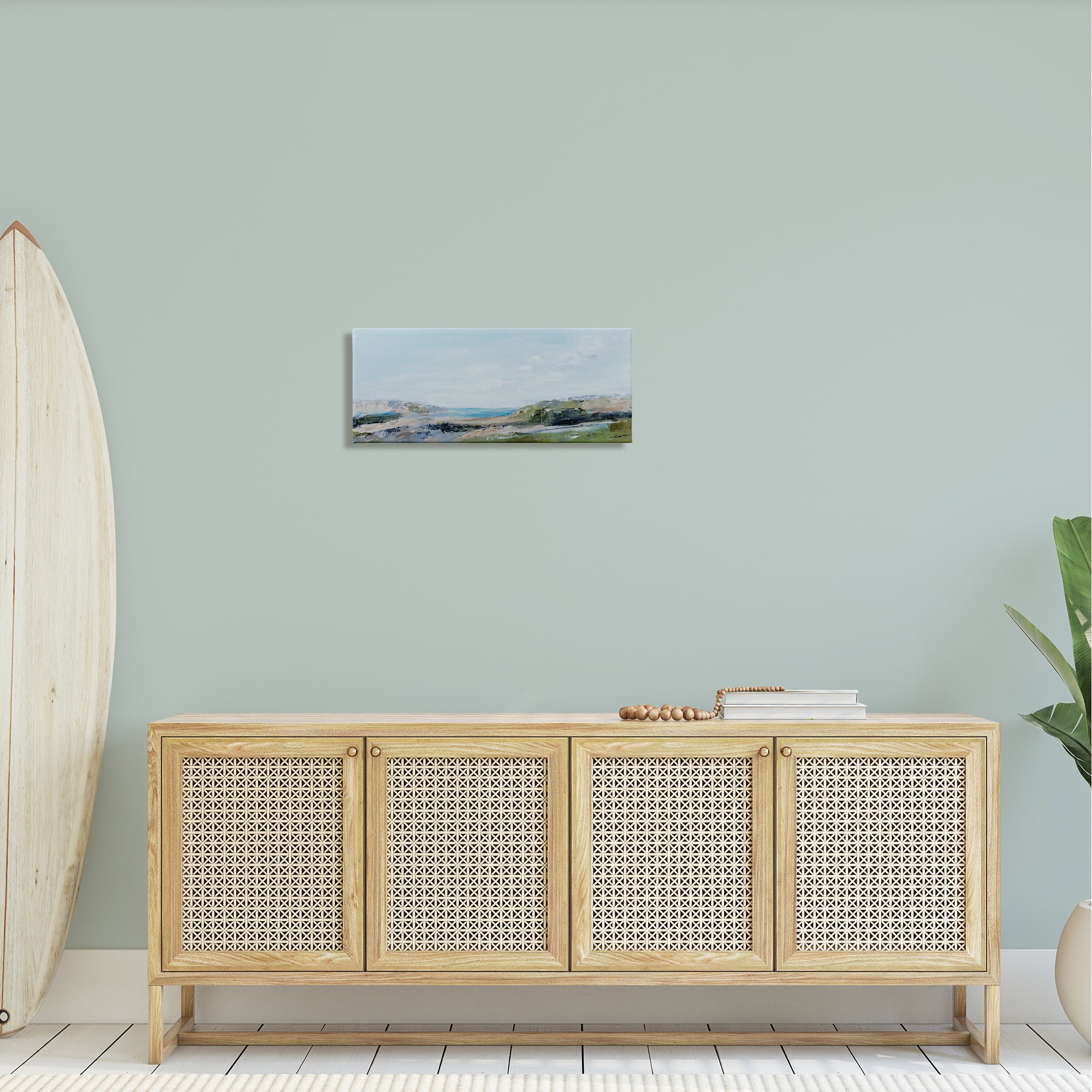 Stupell Abstract Coastal Cliffs Landscape Landscape Painting Gallery Wrapped Canvas Print Wall Art