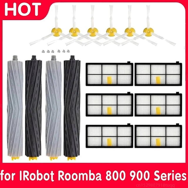 1Set HEPA Filters Brushes Kit for IRobot Roomba 800 900 Series 860 870 880 890 960 980 990 Robot Vacuum Cleaner Parts~2951