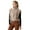 Khaki, variant on Women's Sleeveless Stand Collar Vest, Plush Front Zipper Jacket, Adjustable Drawstring Hem Waist, Utility Style Tank, Casual Layering Piece, Slim Fit Biker Vest Coffee S