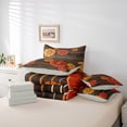 thumbnail image 6 of Feelyou Retro Cherry Blossoms Twin Bedding Sets 7-Piece, Tokyo Flower Floral Bedding Comforter Set, Fashion Stripes Waves Reversible Sheet Sets, Ultra Soft Bedroom Decor, 6 of 8