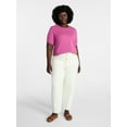 thumbnail image 2 of Terra & Sky Women's Plus Size Crewneck Tee with Short Sleeves, Sizes 0X-5X, 2 of 5