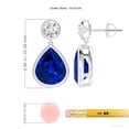 thumbnail image 2 of ANGARA Lab Grown 10 Ct Blue Sapphire Teardrop Earrings for Women in 14K White Gold (Size-12x10mm) | September Birthstone, Anniversary, Jewelry Gift for Women | Lab-Grown Blue Sapphire Earrings, 2 of 5