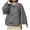 AA-Gray, variant on Women's Bow Tie Front Suede Shirts Loose Lace Up Oversized Fringe Bloues Flare Long Sleeve Going Out Tops, Purple, M