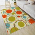 thumbnail image 2 of Ansouyi Orange Blue Green Non-Slip 5x7 ft Area Rugs, Washable Rug Carpet for Living Room, Mid Century Retro Circles Home Decor Rugs for Game Room Classroom Bedroom Dining Kindergarten Room, 2 of 6