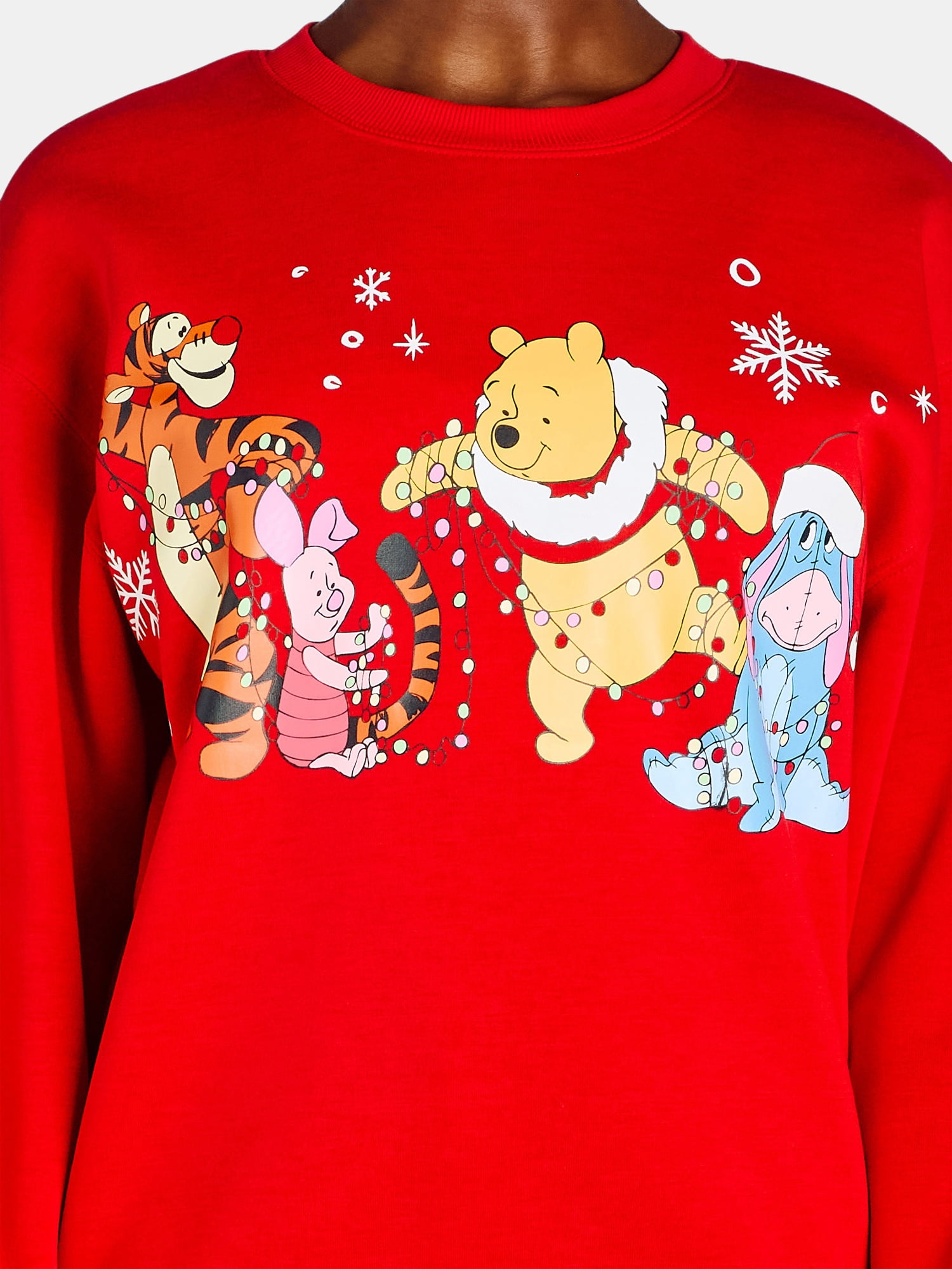 Winnie the Pooh and Friends Women’s Christmas Graphic Sweatshirt, Sizes XXS-XXL